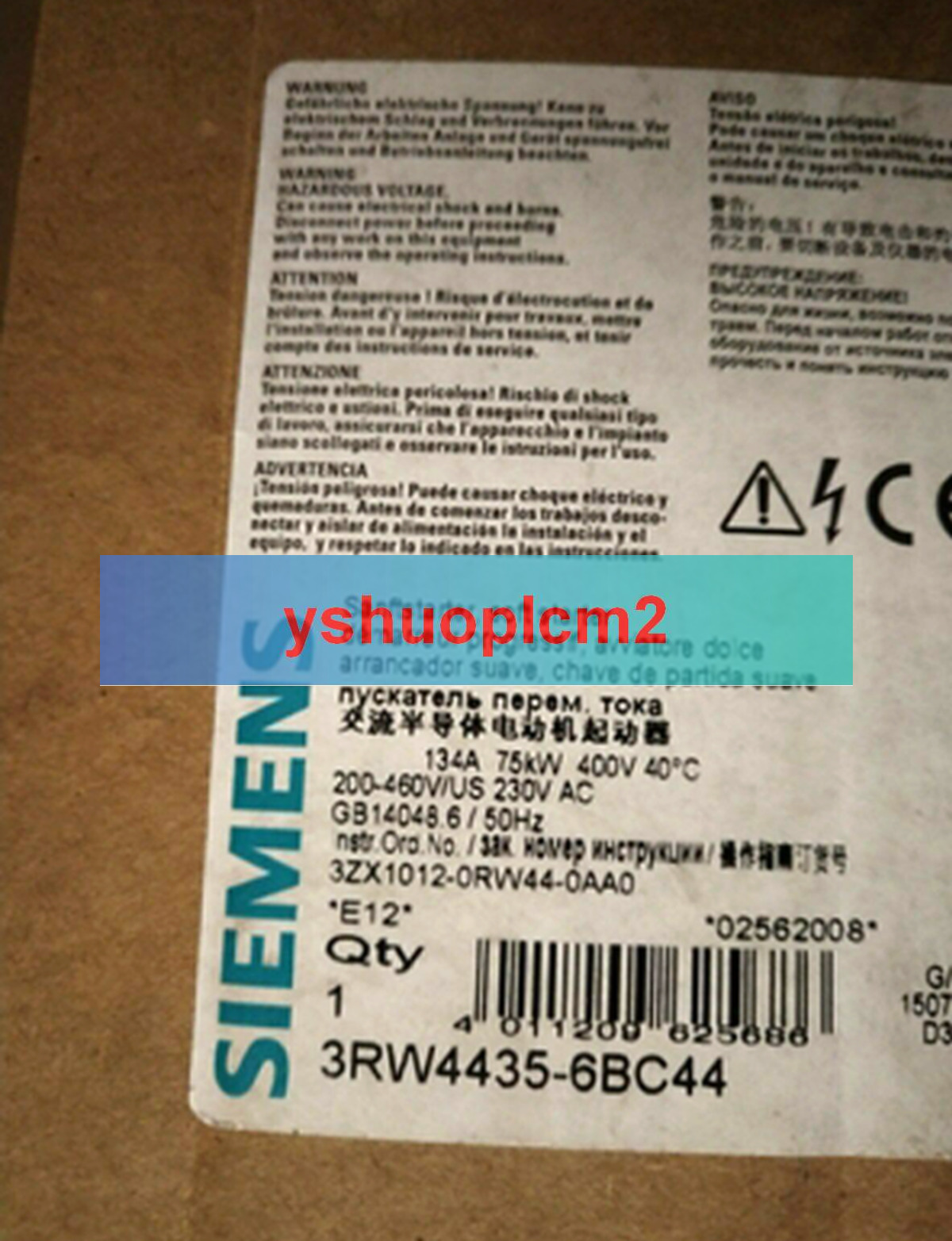 NEW Siemens 3RW4435-6BC44 Soft Starter 3RW4 435-6BC44