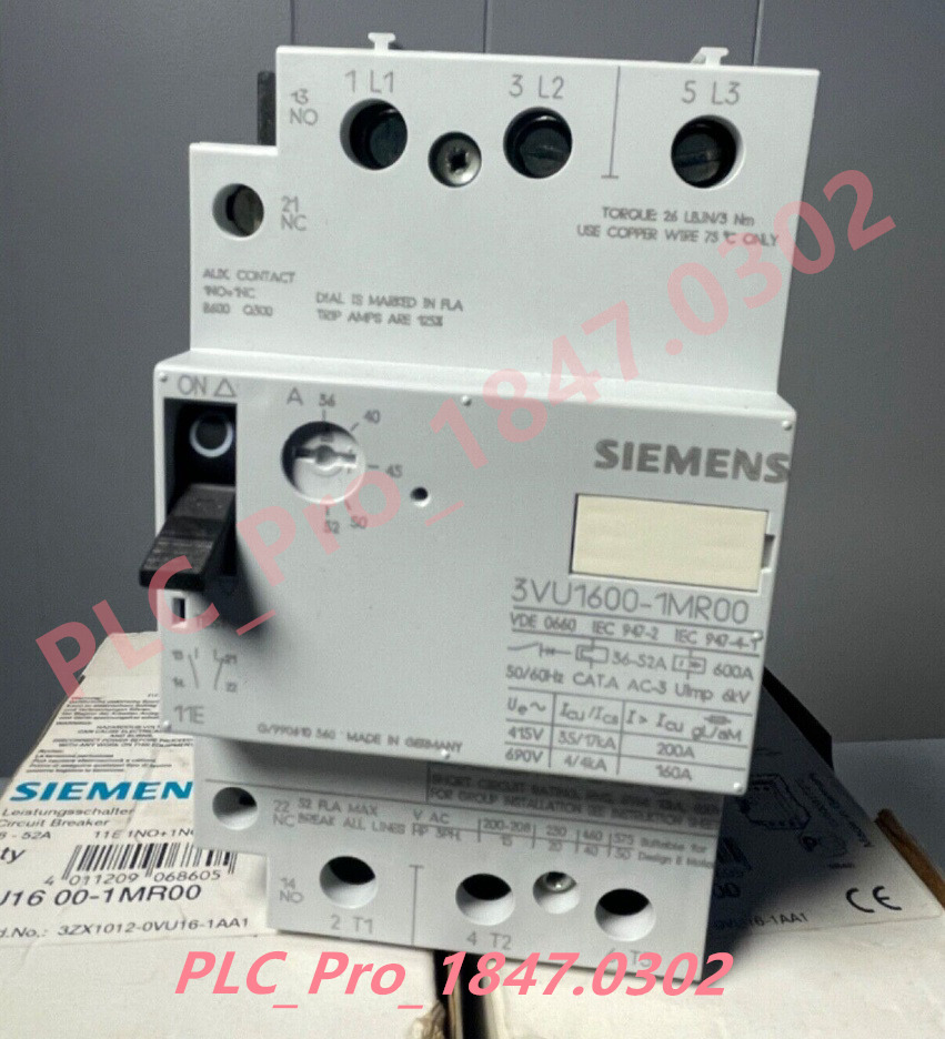 3VU1600-1MR00 1PCS Brand New Siemens 3VU1 600-1MR00 Quality Assurance  Fast ship