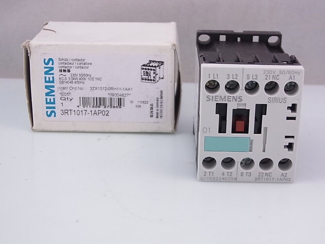Siemens 3RT1017-1AP02 Leistungsschütz Schraubanschluss
