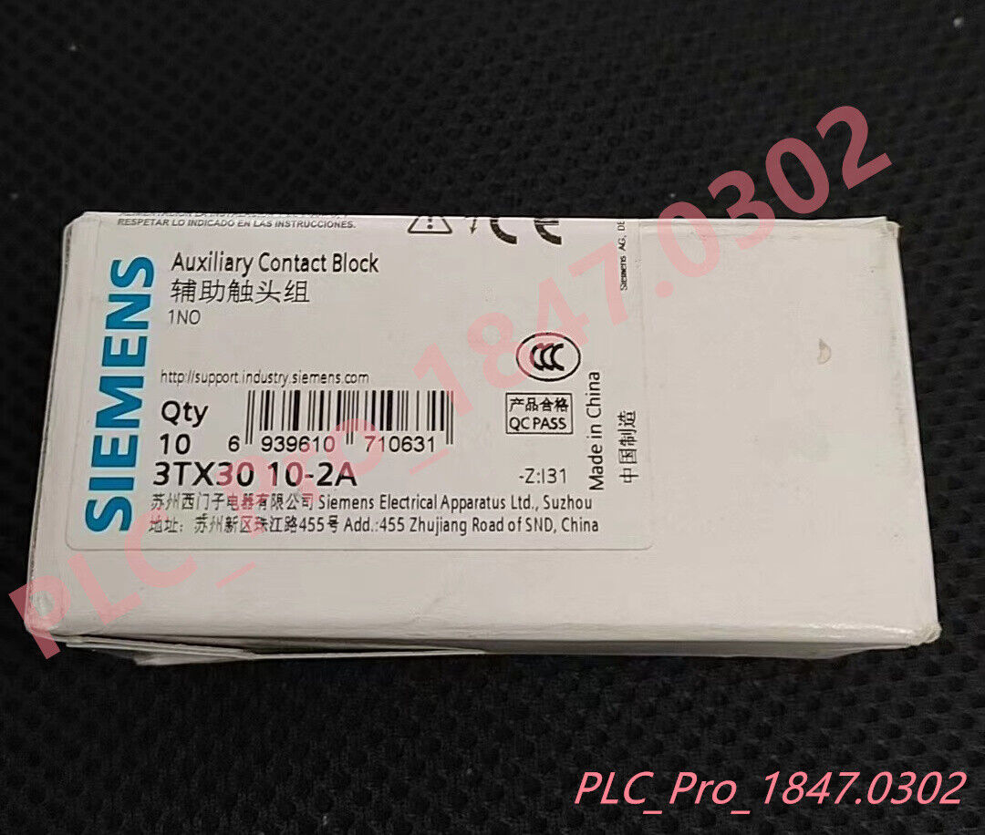 3TX3010-2A  10PCS/box New Unopened Siemens 1NO Contactor Block  Fast shipment