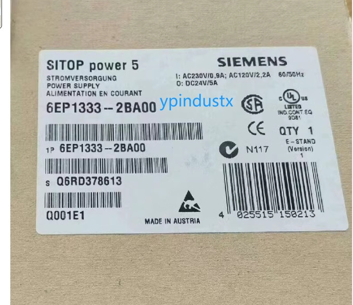 New Siemens 6EP1333-2BA00 SITOP Power 5 Stabilized Power Supply 6EP1 333-2BA00