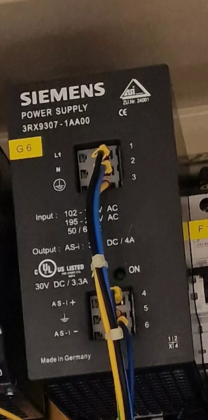 Siemens Power Supply 3RX9307-1AA00, 30V DC, 3.3A