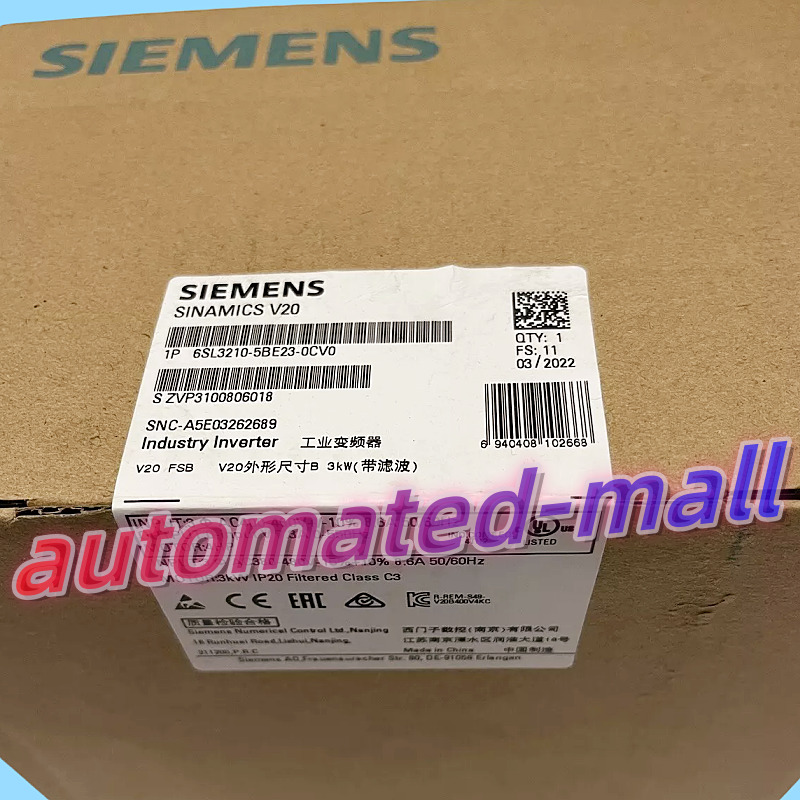 1 PC NEW SIEMENS 6SL3210-5BE23-0CV0   Inverter  Expedited Shipping