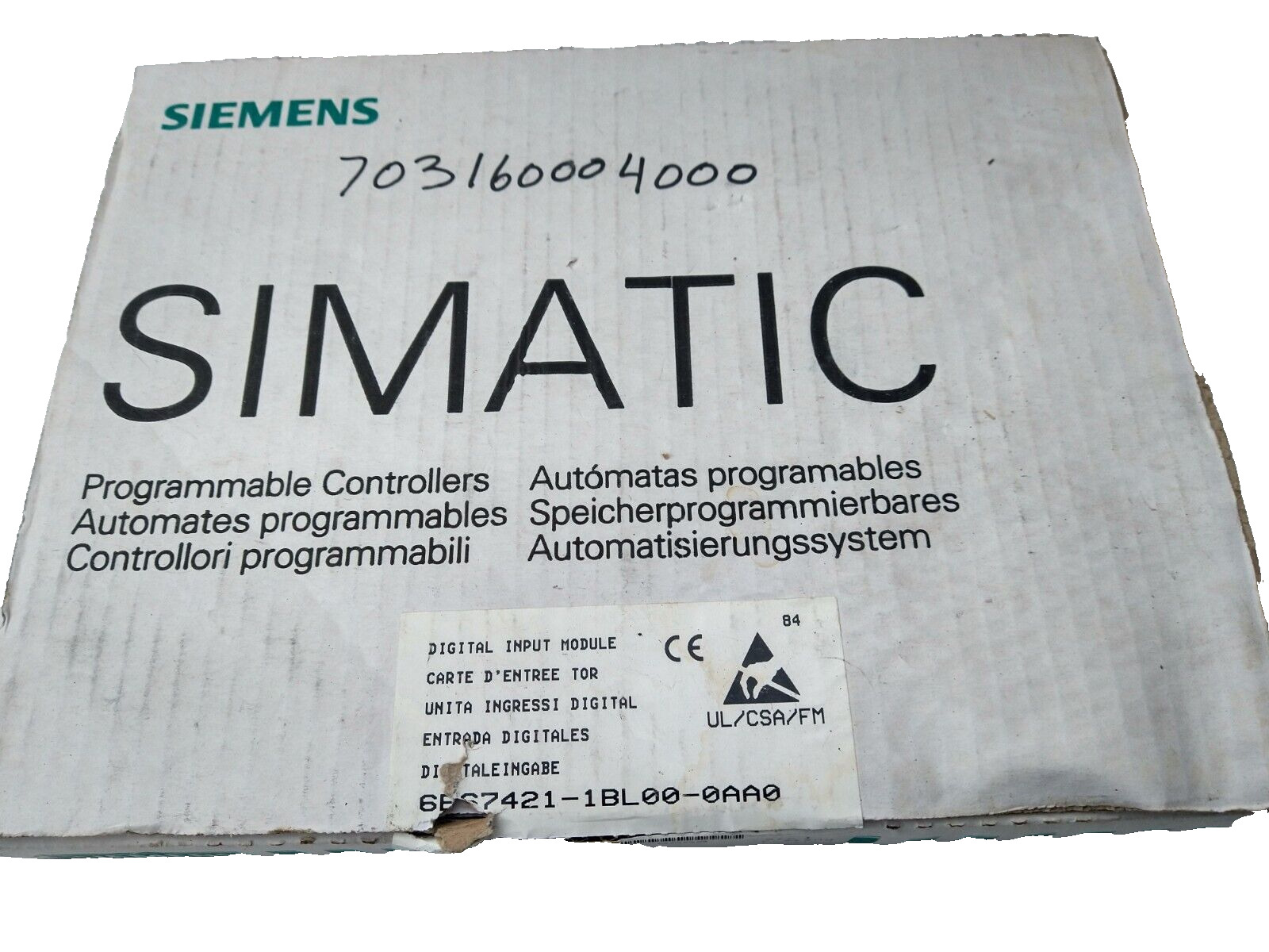Siemens Digital Output Module 6ES7 421-1BL00-0AA0. 24VDC PLC NEW