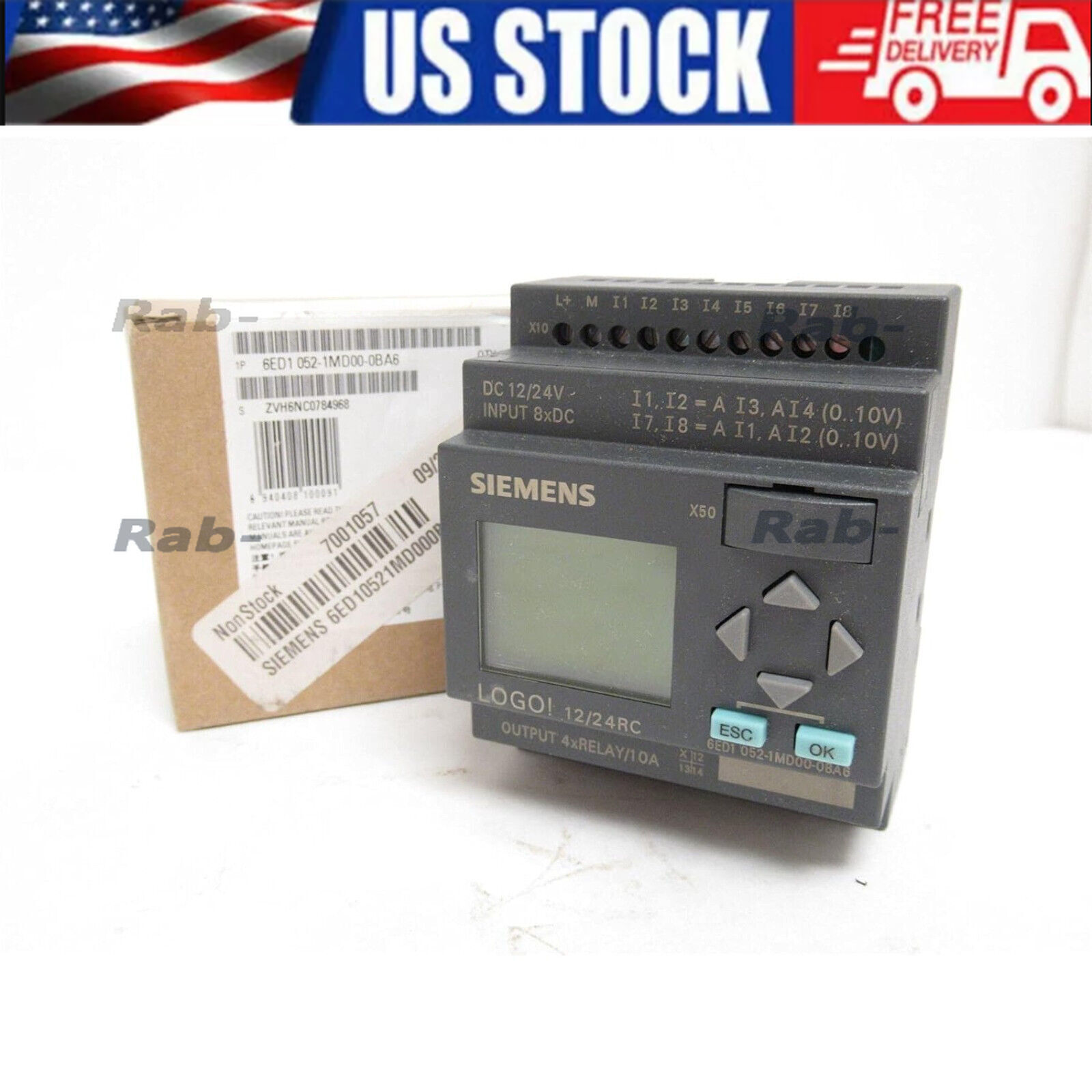 New Siemens LOGO 12/24RC logic module 6ED1052-1MD00-0BA6 6ED1 052-1MD00-0BA6