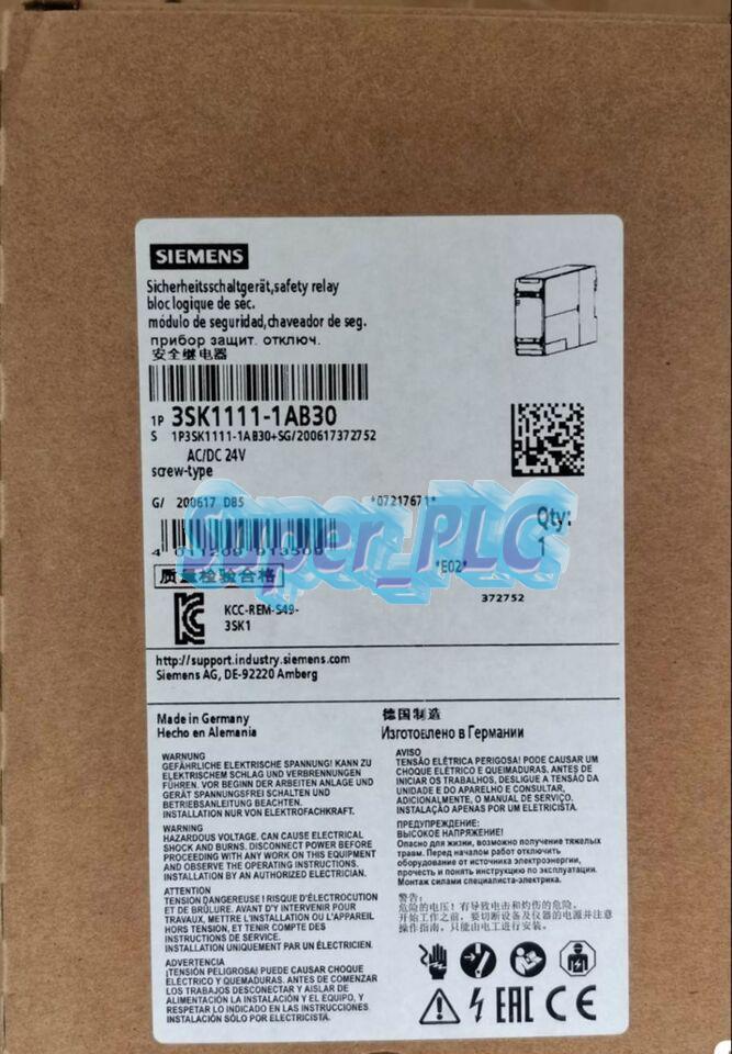 Siemens 1Pcs 3SK1 111-1AB30 3SK1111-1AB30 Safety Relay New In Box