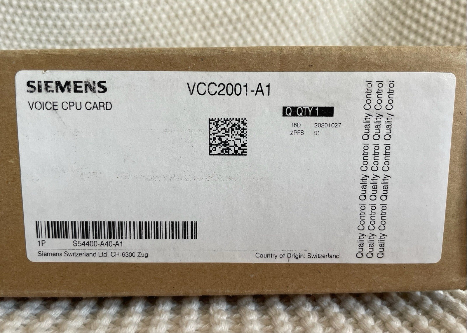 Siemens FV922(4) Voice System VCC2001-A1 S54400-A40-A1