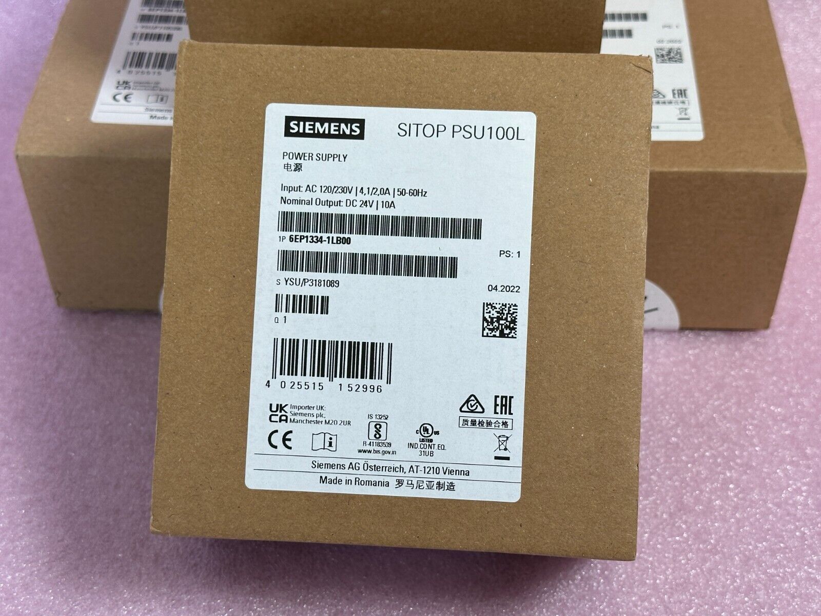 *NEW* 20222 SIEMENS SITOP PSU100L 6EP1334-1LB00 24V 10A DC POWER SUPPLY - SEALED