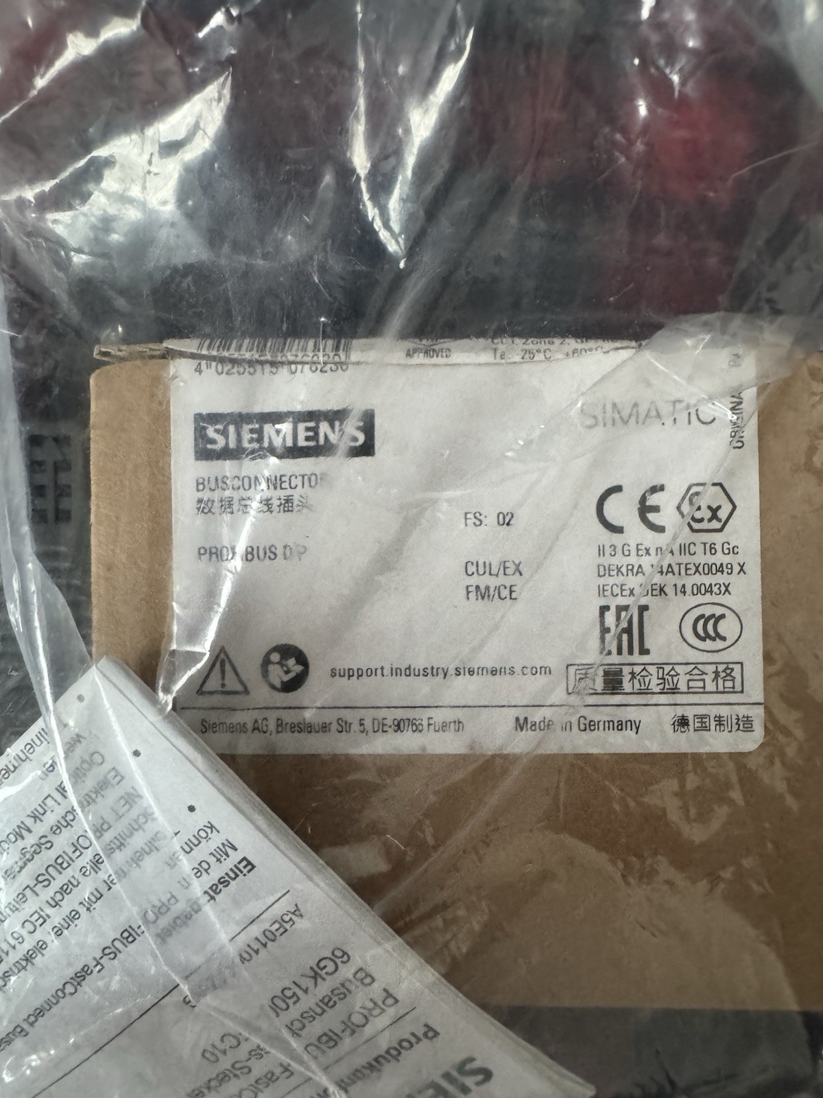 NEW Siemens 6GK1500-0FC10 Profibus DP Fast Connect Plug Bus Connector