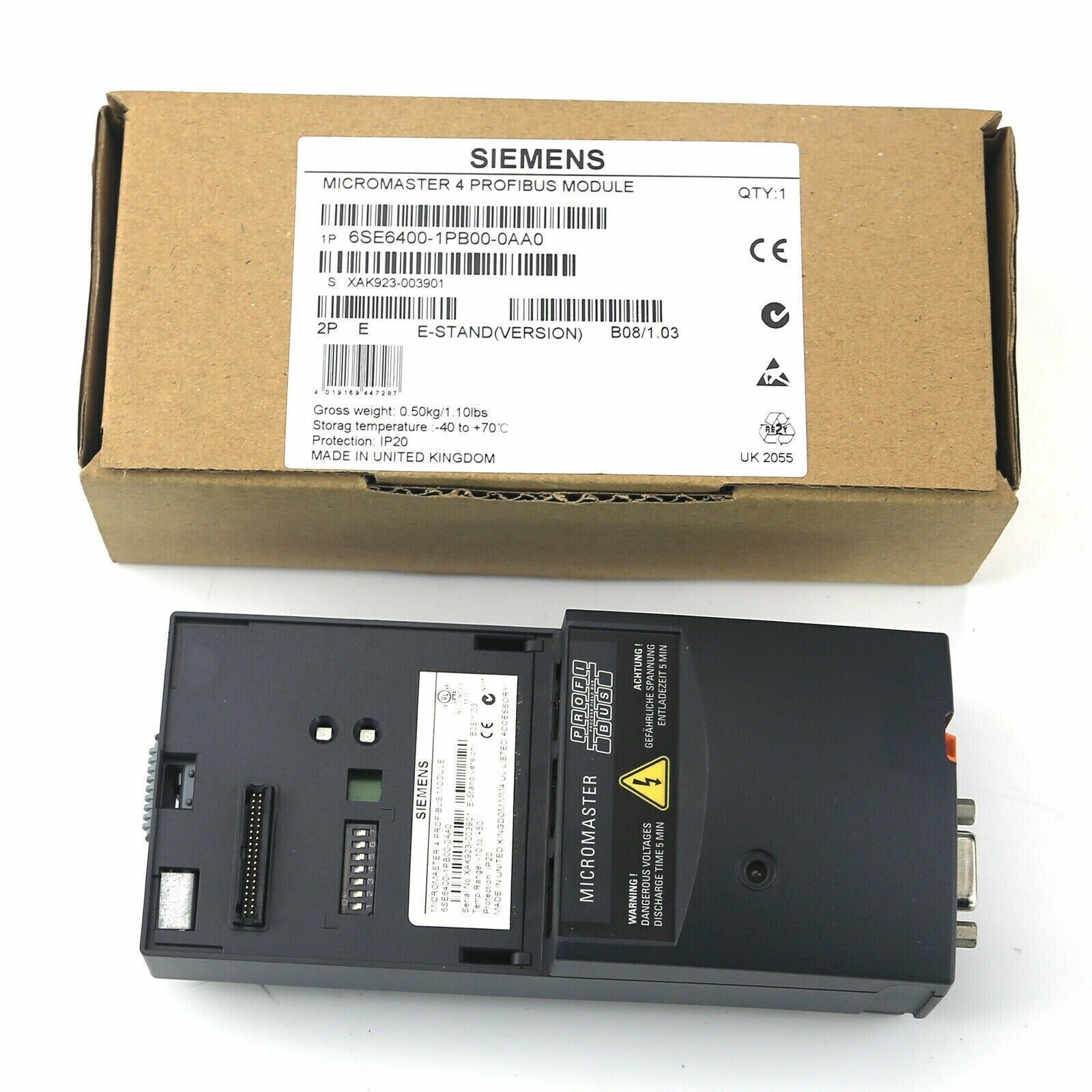 New Siemens 6SE6400-1PB00-0AA0 6SE64001PB000AA0 MICROMASTER 4 PROFIBUS module