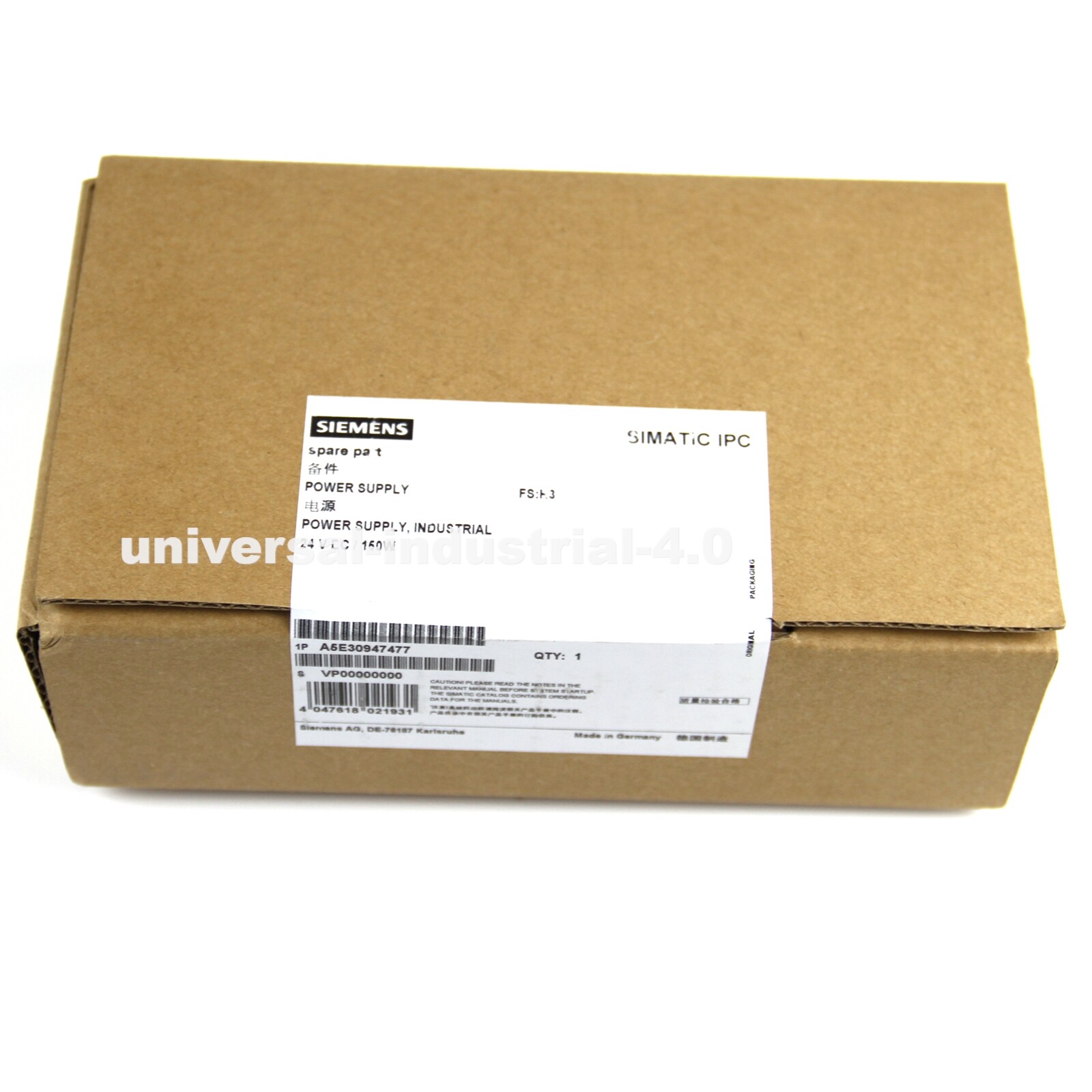 New In Box Siemens A5E30947477-H3 PCU50 Power Supply A5E30947477
