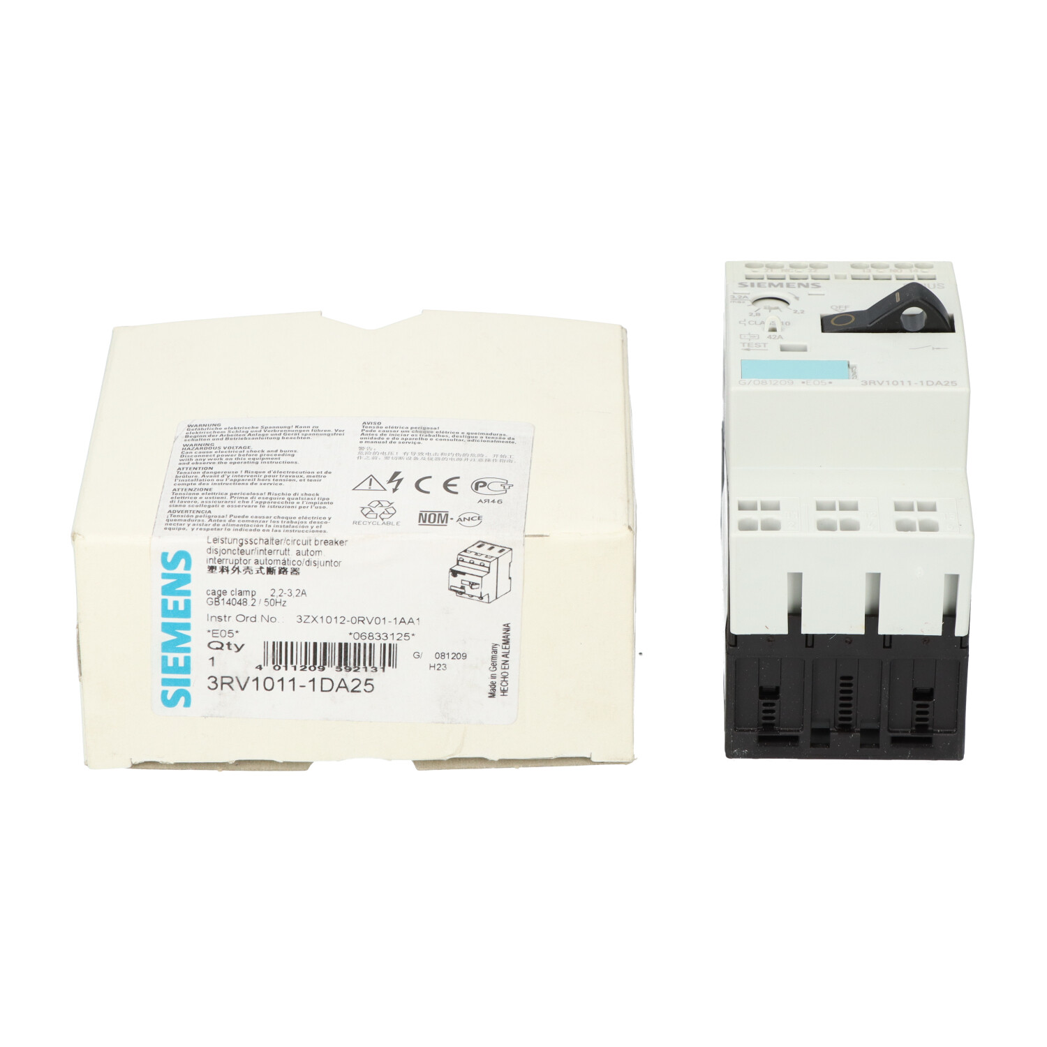 Siemens 3RV1011-1DA25 New NFP