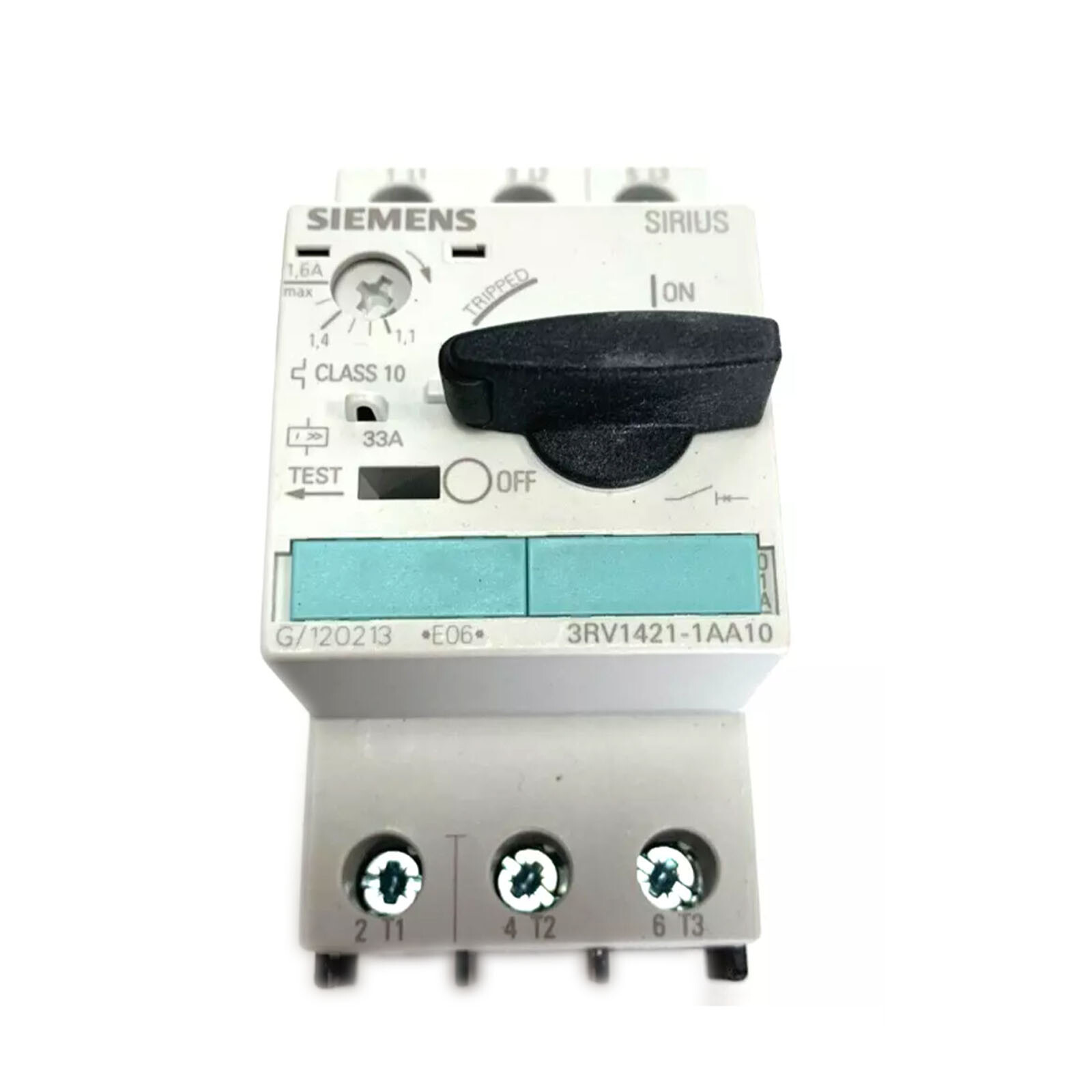 Siemens 3RV1421-1AA10 Manual Motor Controller, 1.6A Max, 3 Phase, 690V