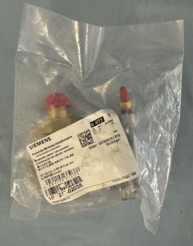 SIEMENS. P/N: 257-02035  1/2" PNEUMATIC VALVE & ACTUATOR ASSEMBLY. 2W. FNPT X UM