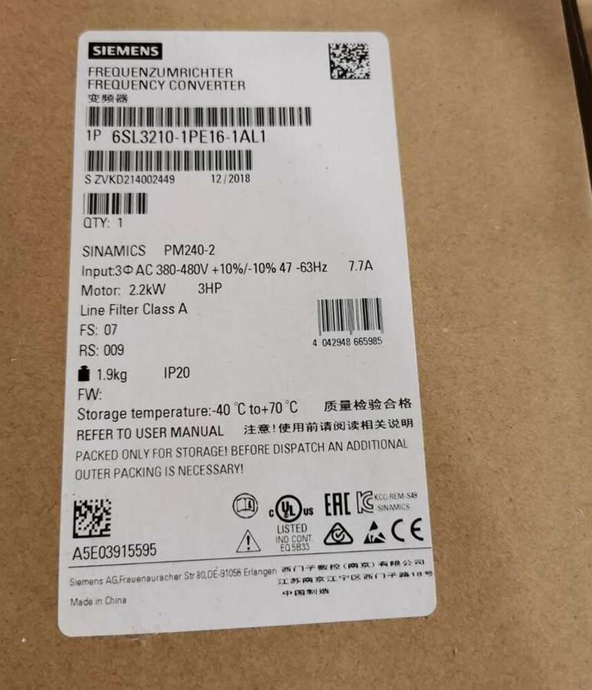 1PC New SIEMENS 6SL3210-1PE16-1AL1 6SL3 210-1PE16-1AL1 Expedited Shipping