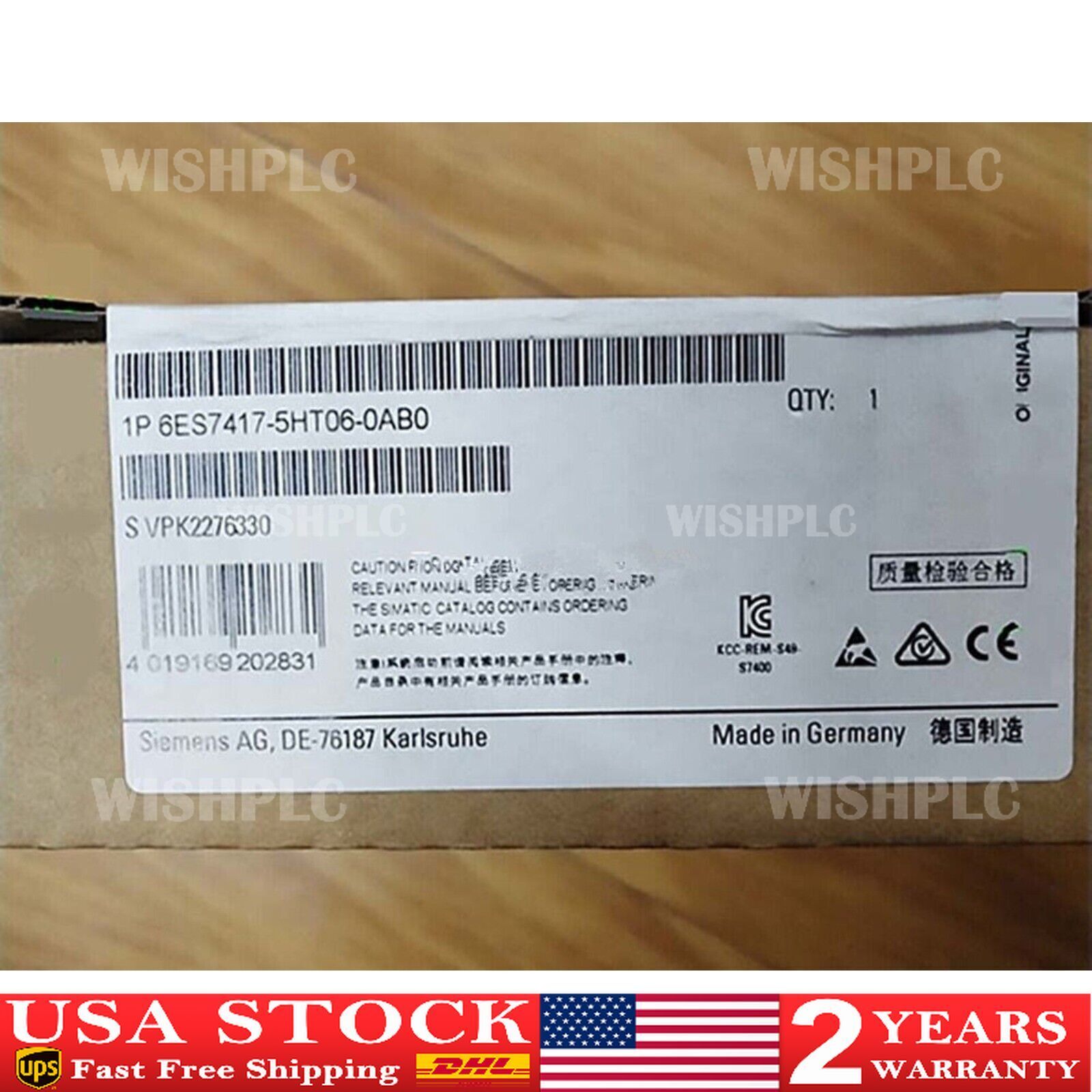 New Siemens 6ES7 417-5HT06-0AB0 6ES7417-5HT06-0AB0 SIMATIC S7-400H CPU 417-5H