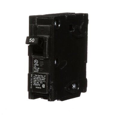 Siemens -HI Q150 50-Amp Single Pole Type QP Circuit Breaker, Black