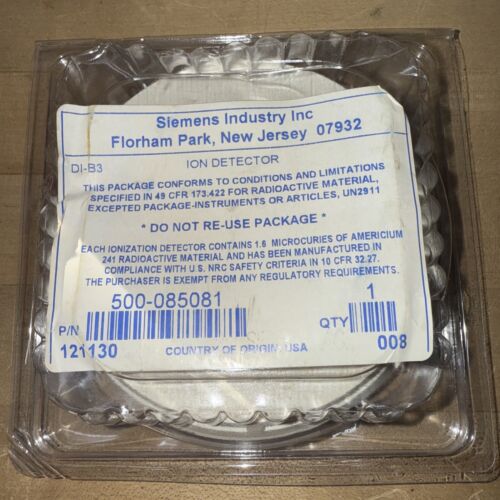 Siemens DI-B3 Conventional Ionization Detector NEW Fire Alarm 500-085081