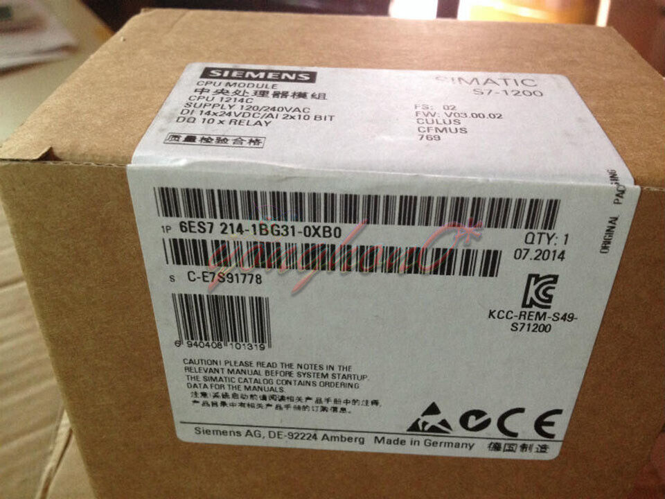 1PC NEW Siemens 6ES7 214-1BG31-0XB0 6ES7214-1BG31-0XB0