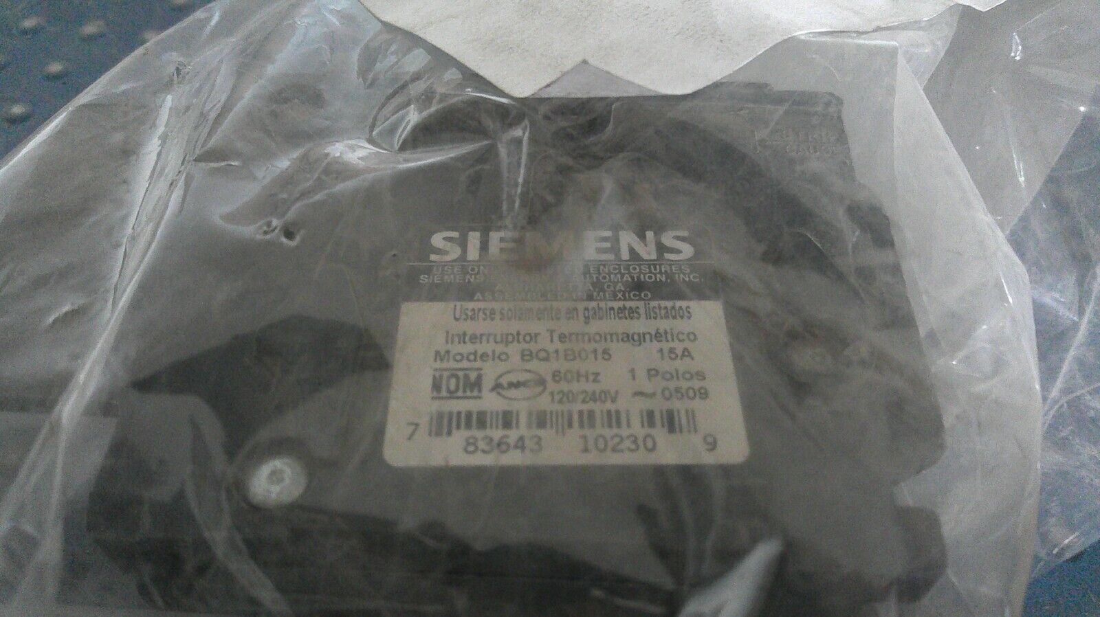 New Siemens BQ1B015H Miniature Circuit Breaker (MCB)