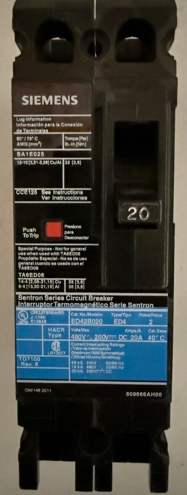 USED SIEMENS- ED42B020