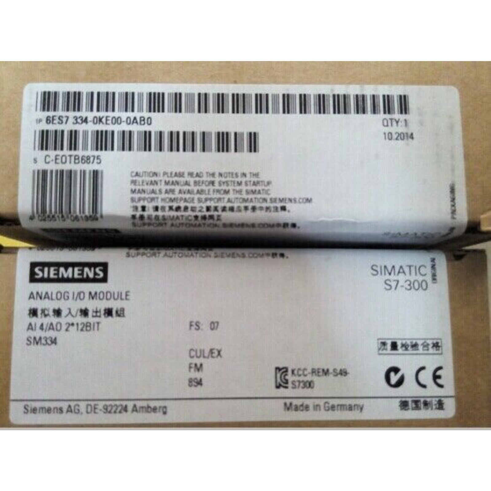 1PC New Siemens Simatic SM334 6ES7334-0KE00-0AB0 6ES7 334-0KE00-0AB0 fast ship