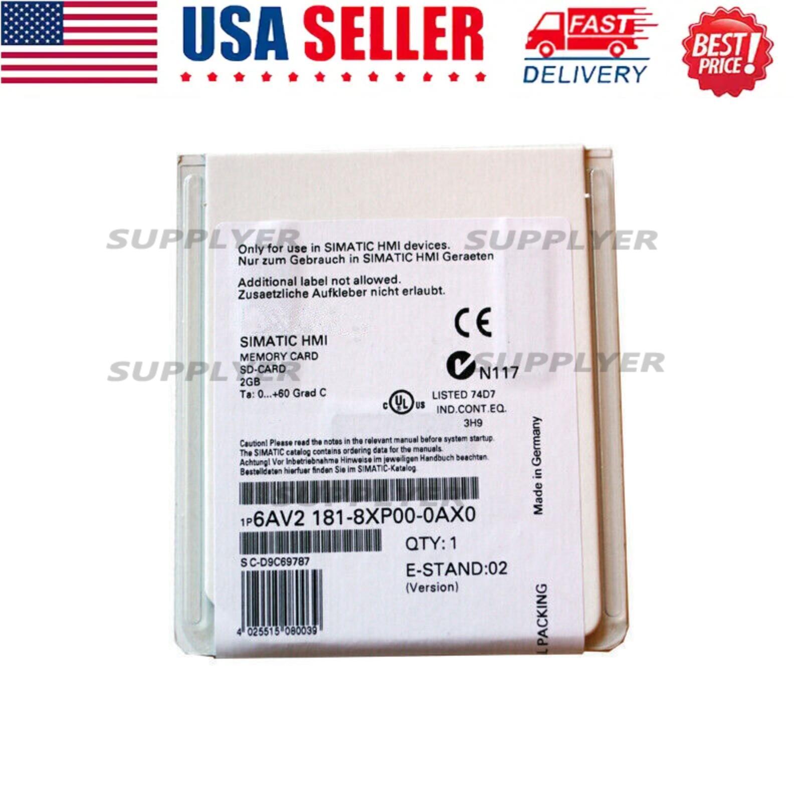New Siemens SIMATIC SD memory card 2 GB 6AV2181-8XP00-0AX0 6AV2 181-8XP00-0AX0
