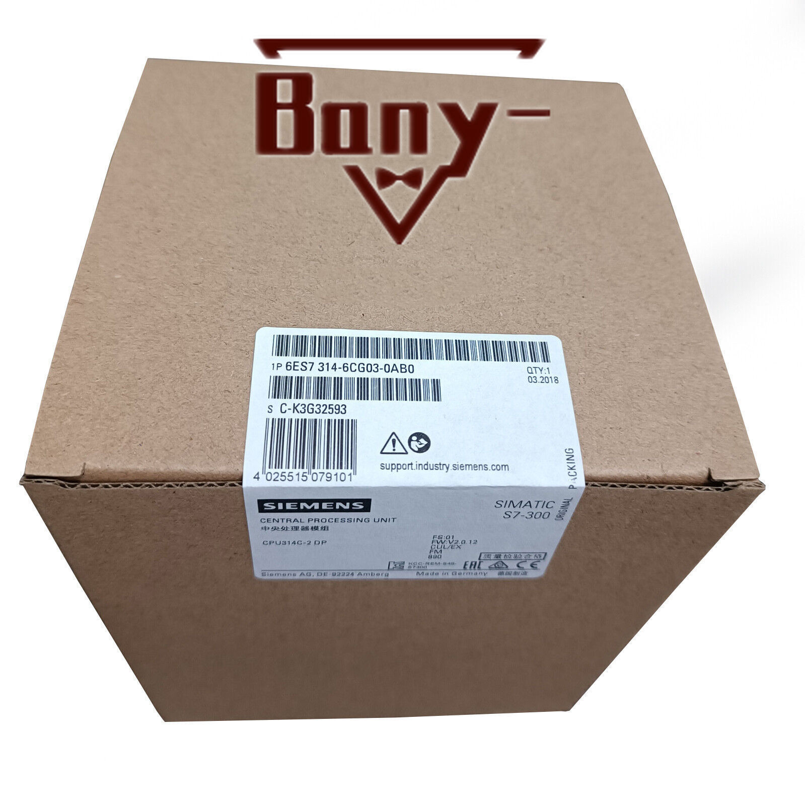 New Sealed SIEMENS 6ES7 314-6CG03-0AB0 6ES7314-6CG03-0AB0 /1 YEAR WARRANTY