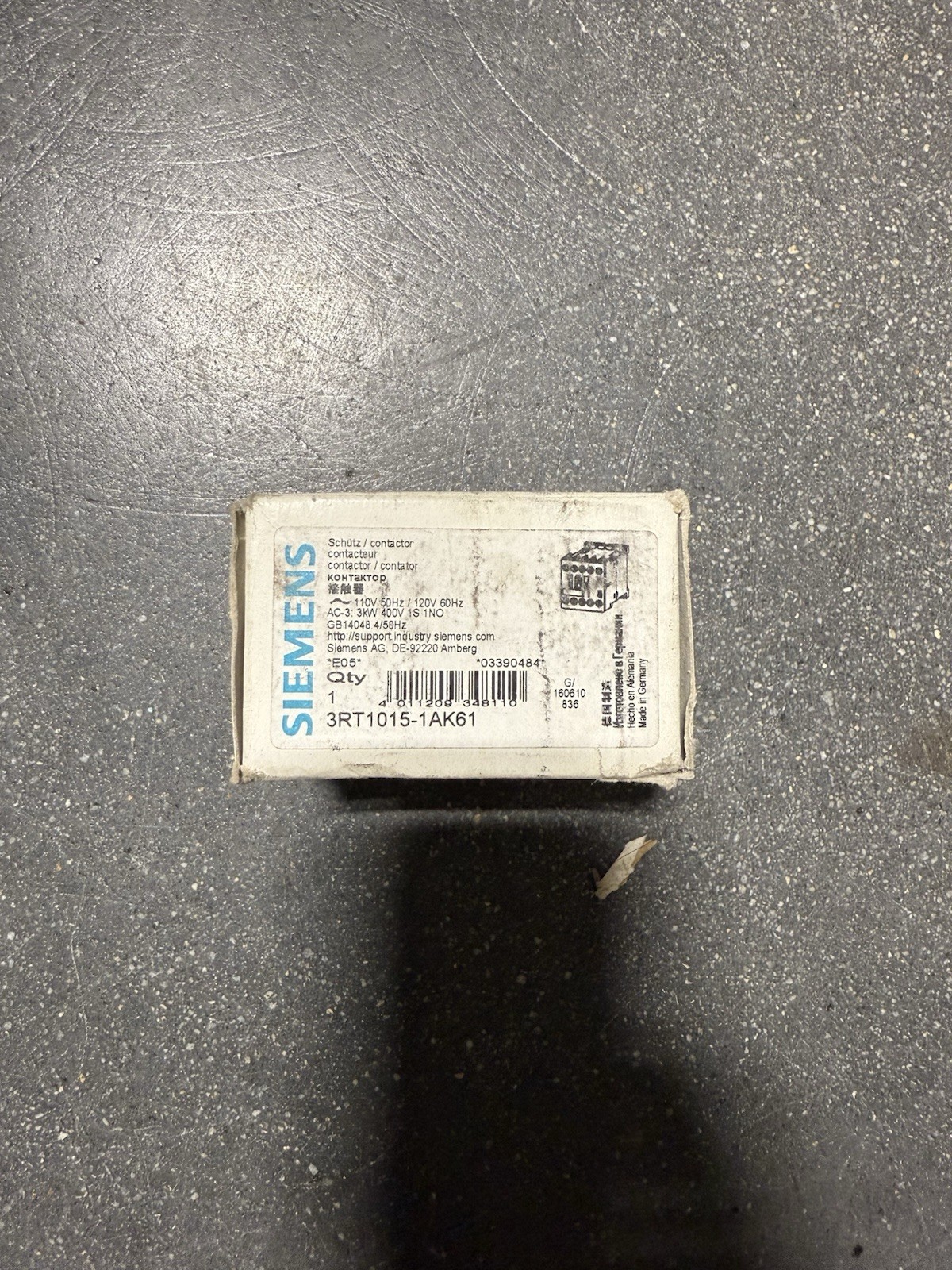 1PC 3RT1015-1AK61 NEW Unopened SIEMENS Contactor Fast Delivery