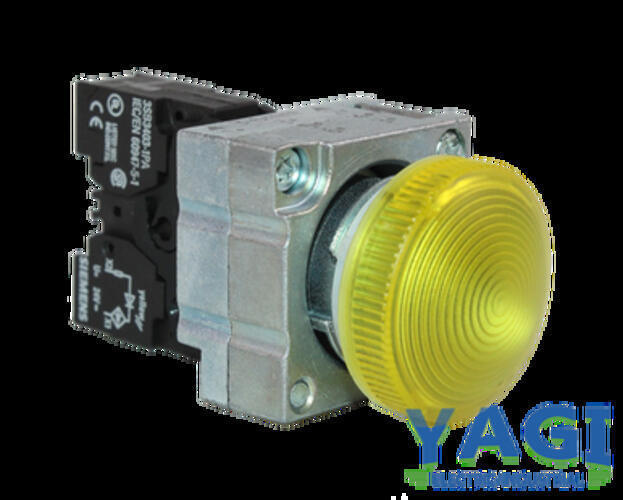 Siemens 3SB3403-1PA Yellow Indicator Light