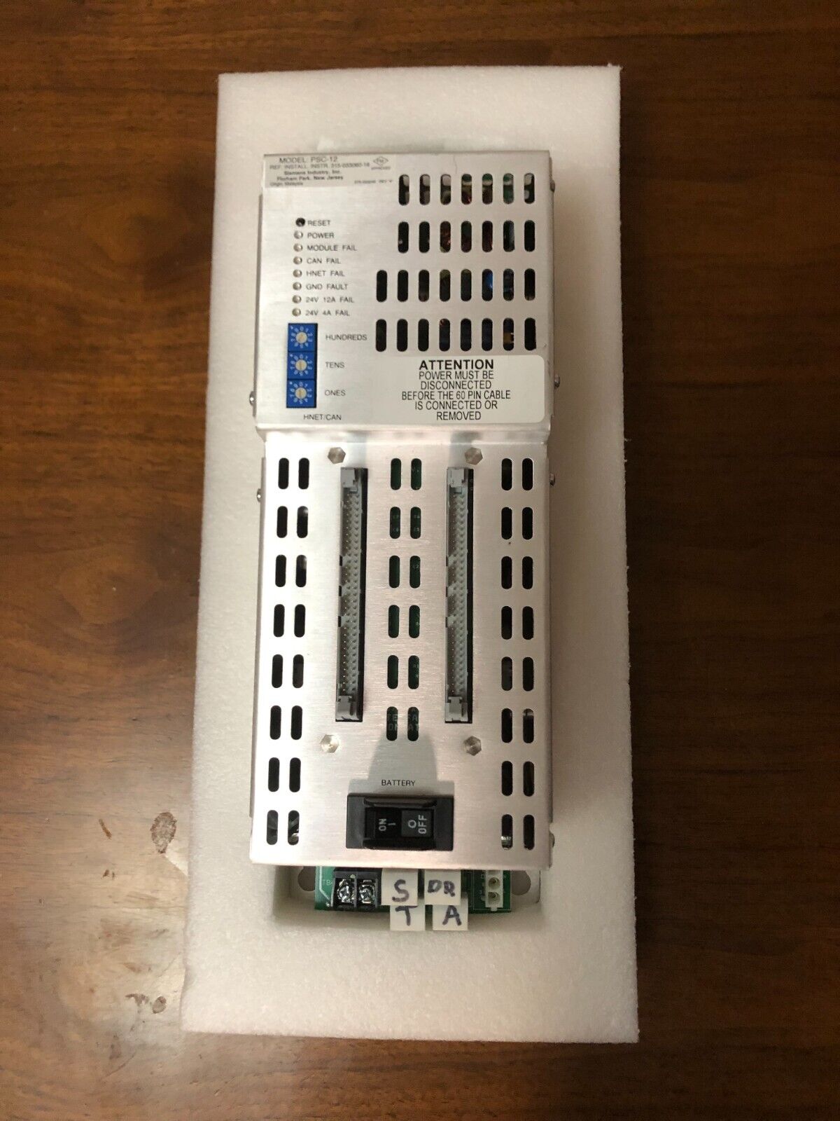 Siemens PSC-12 Power Supply for Firefinder (Untested -- for parts) 315-033060-16