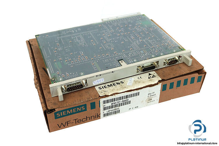 SIEMENS 6FM1721-3AA20 POSITIONING MODULE-6FM17213AA20/0735-WKF/76230225-D9-V3.2 