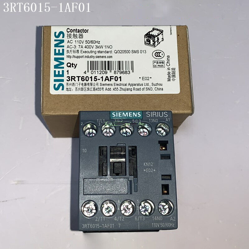 NEW Genuine Genuine SIEMENS 3RT6015-1AF01 AC 110V 50/60HZ 7A 400V 1NO Contactor