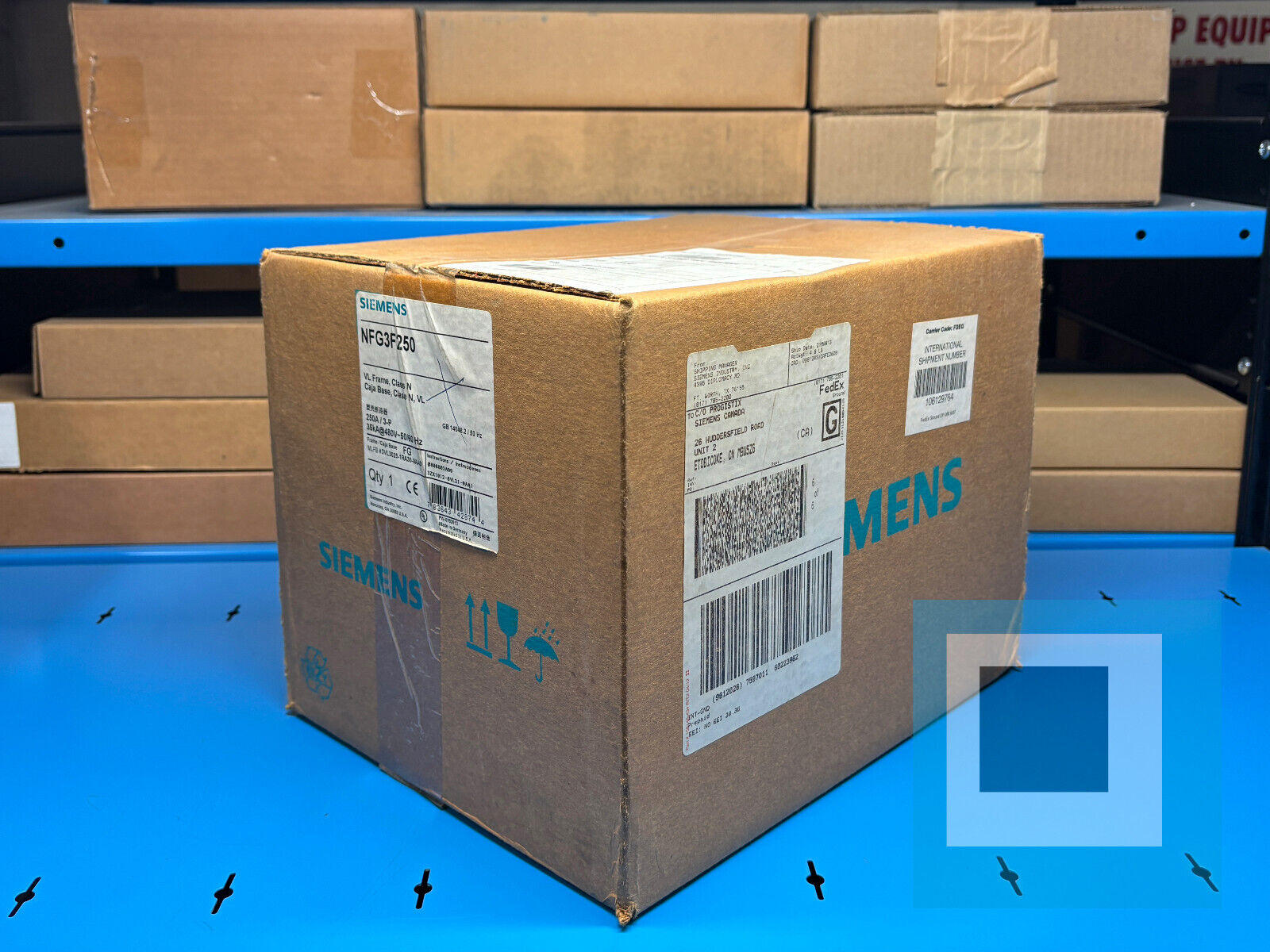 Siemens NFG3F250 250A 3-Pole Circuit Breaker VL Frame, Class N Caja Base