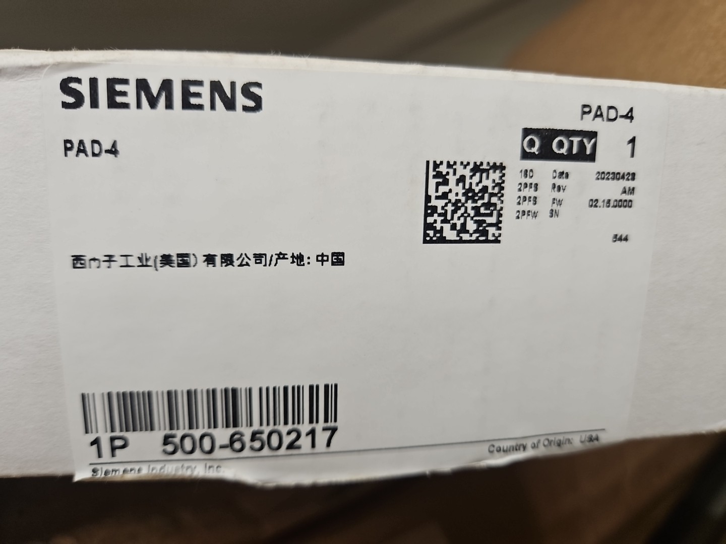 SIEMENS PAD-4-MB POWER SUPPLY REPLACEMENT MOTHER BOARD - NEW - *MISSING HARDWARE