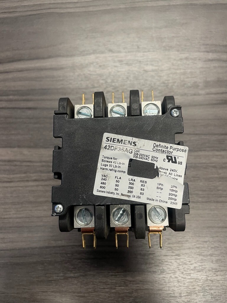 SIEMENS 42DF35AG DEFINITE PURPOSE CONTACTOR