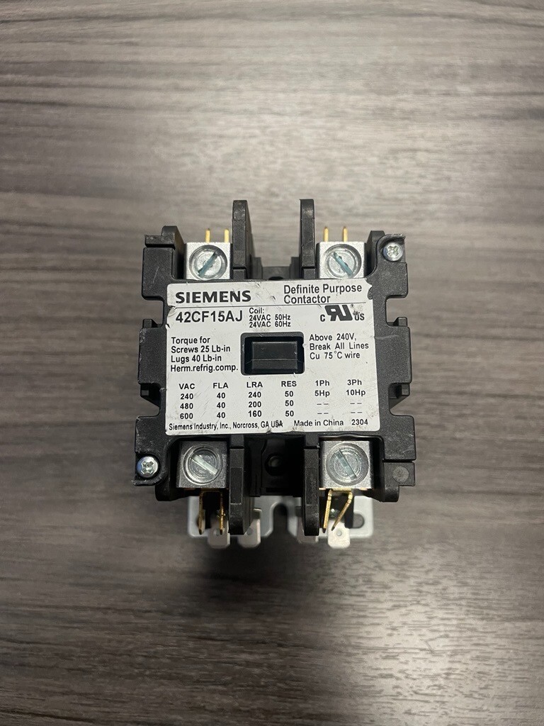 Siemens Definite Purpose Contactor 42CF15AJ