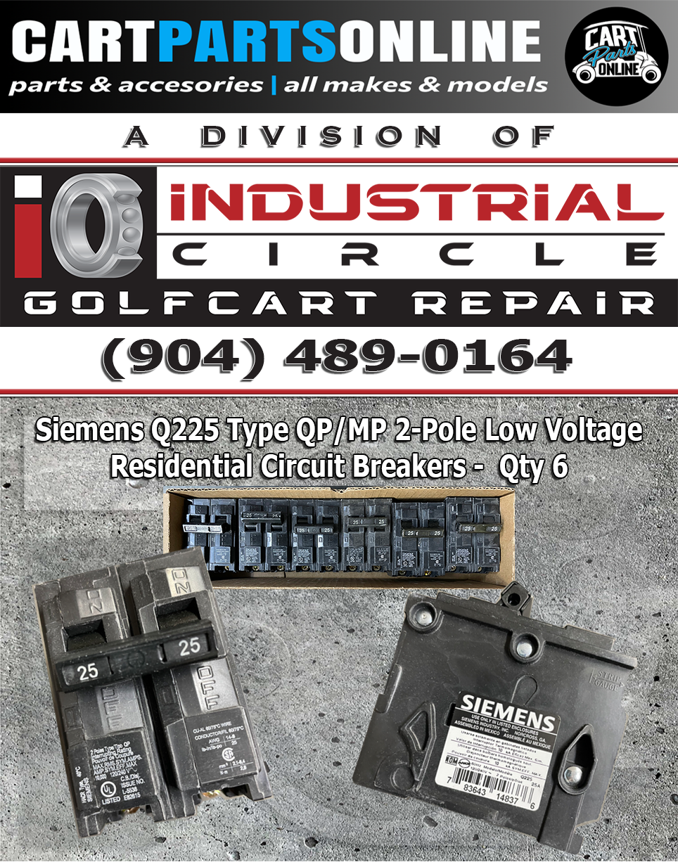 Siemens Q225 Type QP/MP 2-Pole Low Voltage Residential Circuit Breakers -  Qty 6