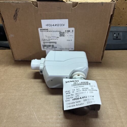 NEW SIEMENS 261-02036 SSC61U Valve/Actuator 1/2” 2W N.O. LN BR PowerMite 599