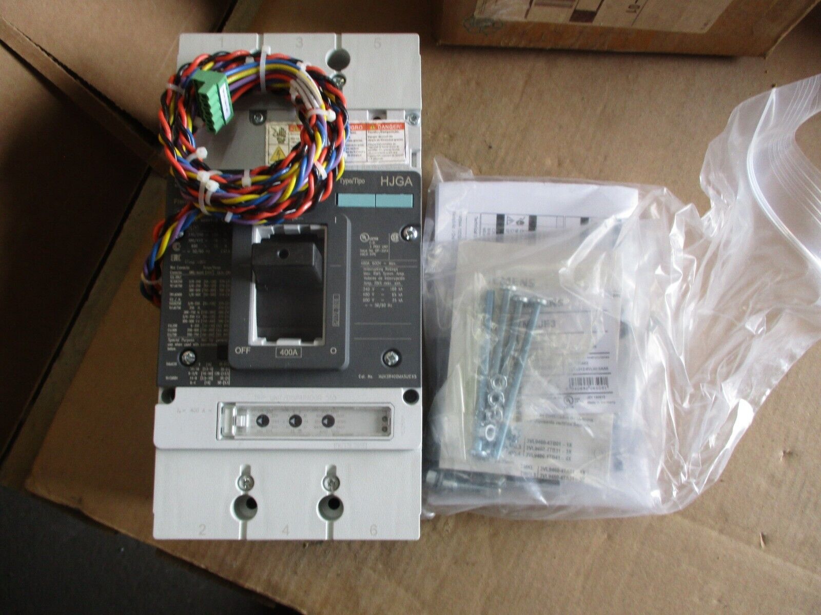 SIEMENS HJGA 400AMP CIRCUIT BREAKER, #419244J NIB