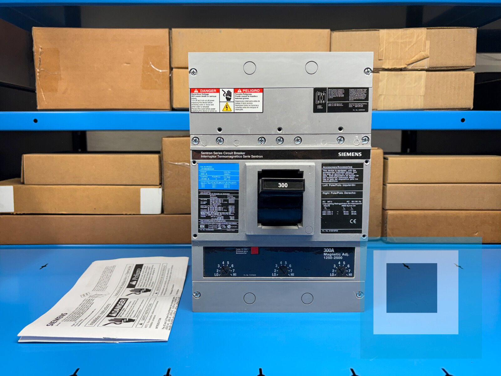 Siemens JXD63B300 3-Pole 300A 600V Molded Case Circuit Breaker – New in Box