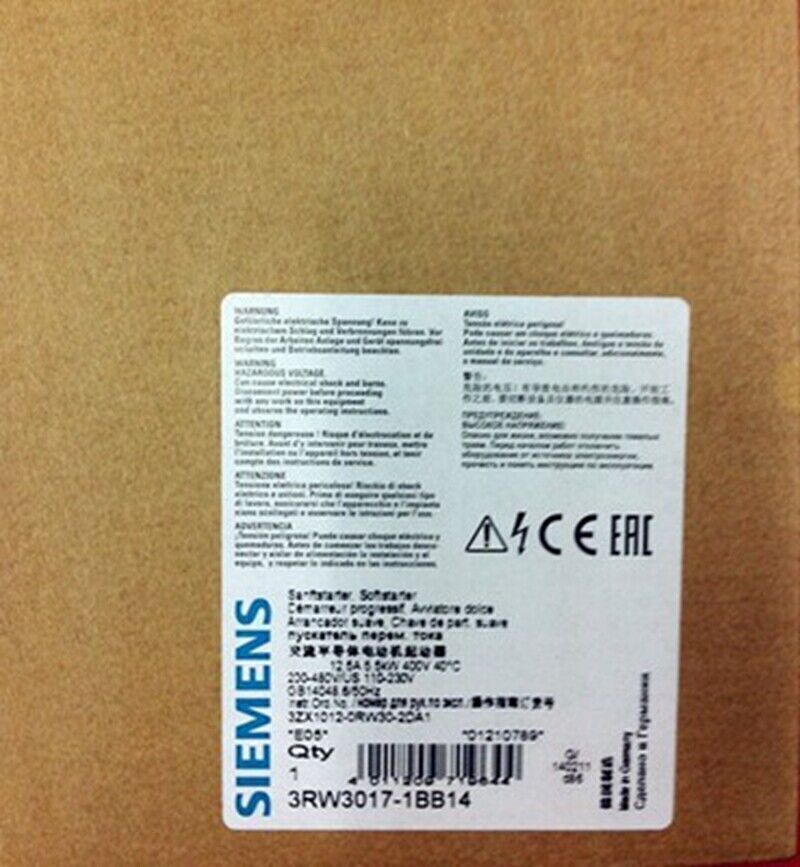 1PCS New 3RW3017-1BB14 For Siemens Soft Starter 3RW3 017-1BB14 free shipping
