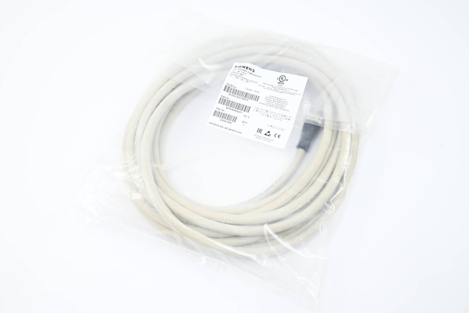 Siemens Simatic Power Supply Plug Lead 6XV1822-5BN10 / 6XV1 822-5BN10