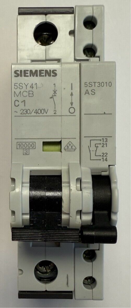 Siemens Circuit Breaker / 230/400V~ / C1 / 1A / 5SY4101-7 / 5SY41 MCB C1