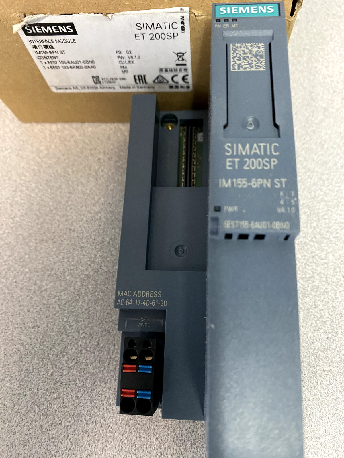 Siemens 6ES7 155-6AU01-0BN0 SIMATIC ET 200SP  nterface IM155-6PN ST New Open Box
