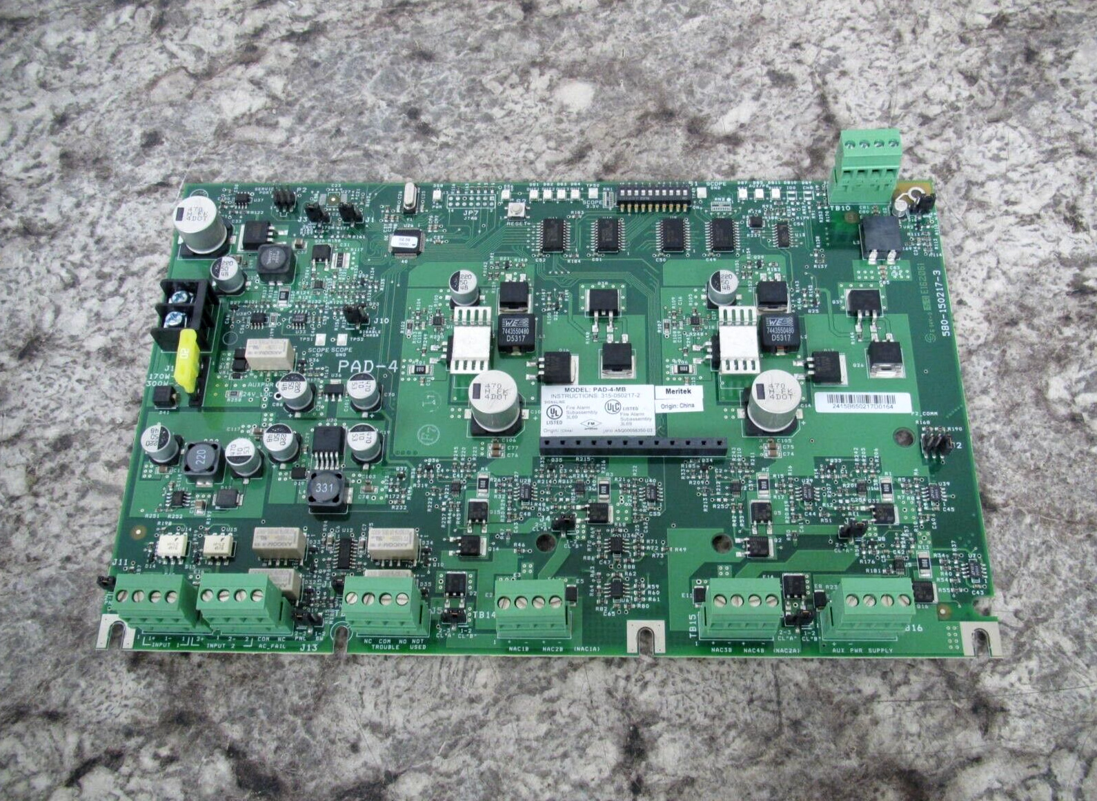 Siemens PAD-4-MB 500-650217 NAC Extender Distributed Power Supply Main Board