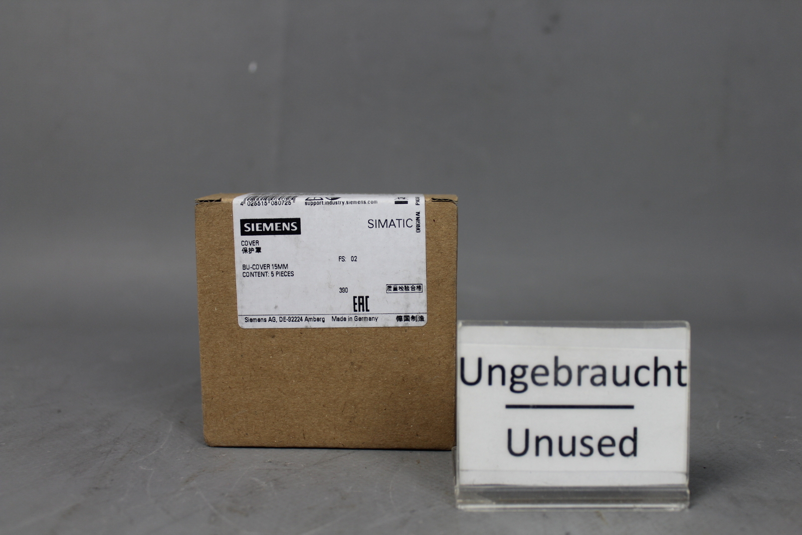 Siemens 6ES7 133-6CV15-1AM0 Cover FS:02 (5 Pieces) BU Cover, 15MM Sealed