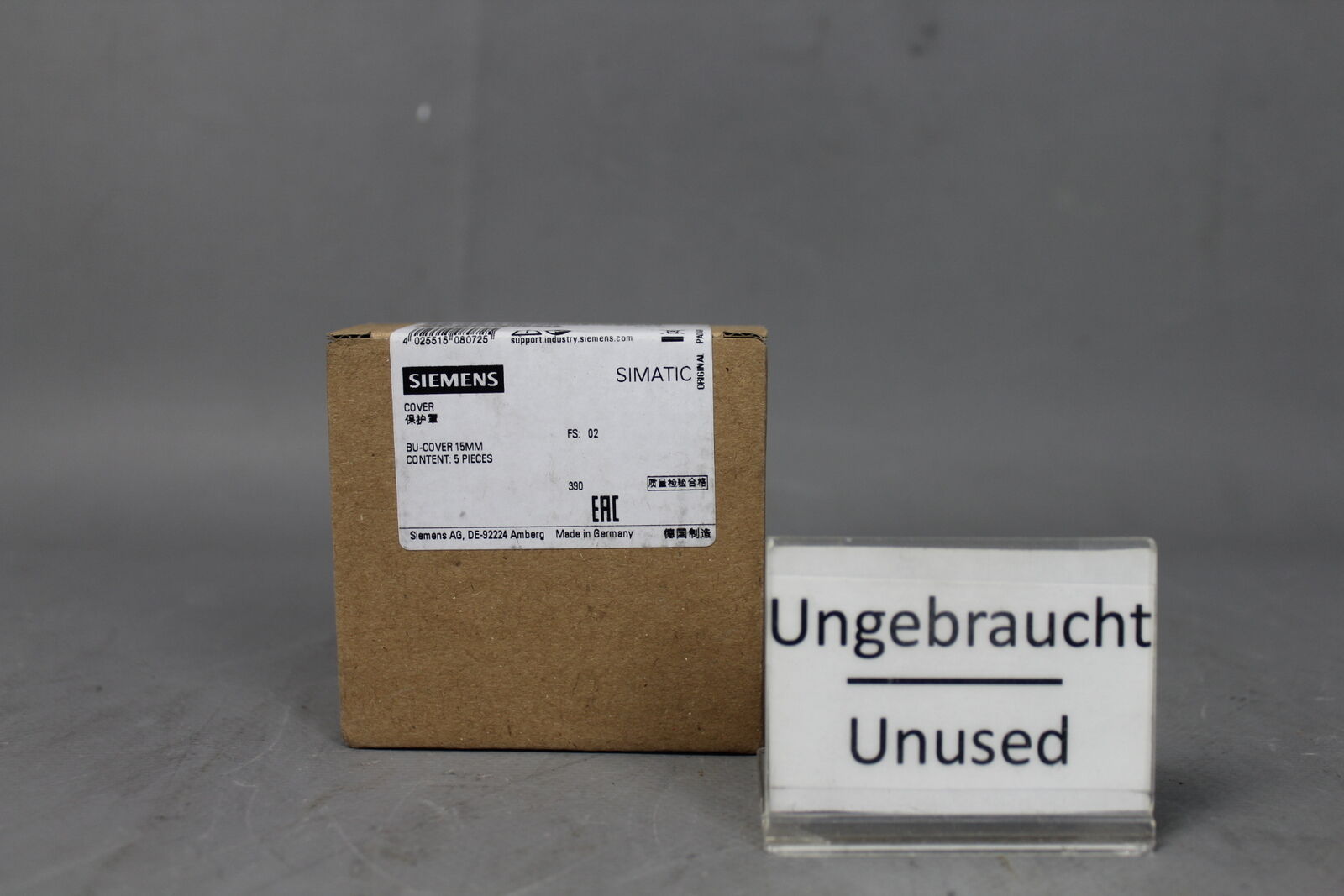 Siemens 6ES7 133-6CV15-1AM0 Cover FS:02 (5 Pieces) BU-Cover, 15Mm Sealed