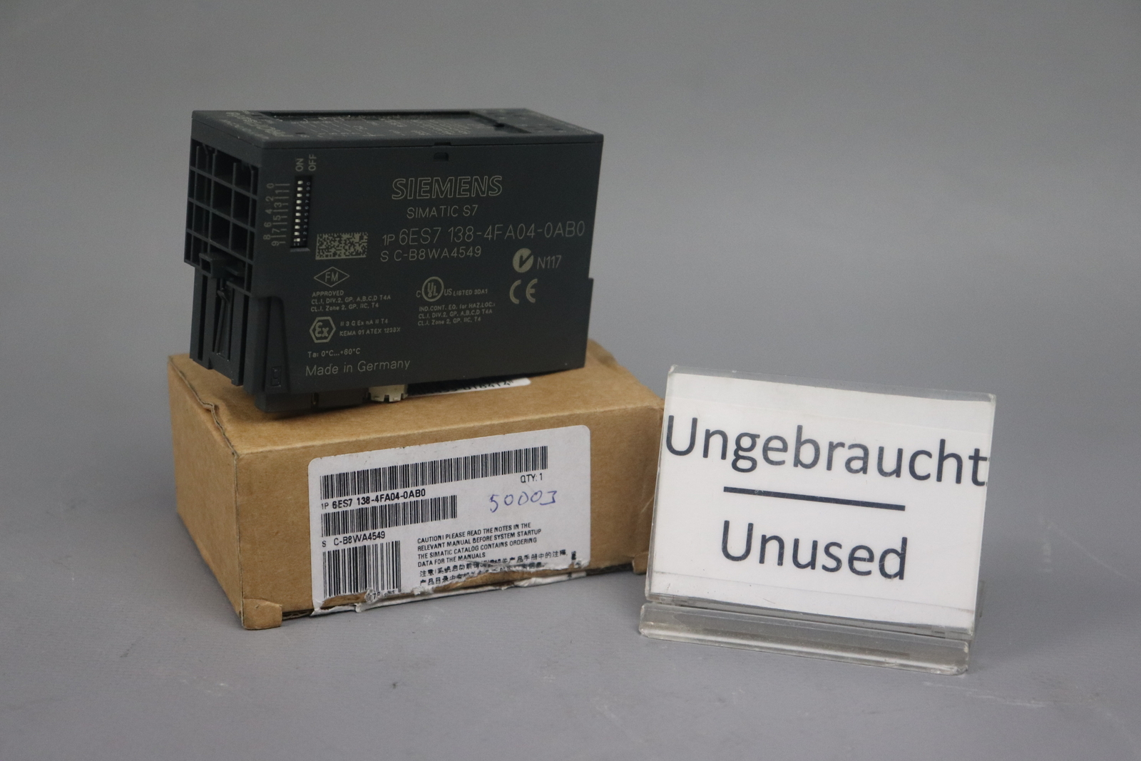 Siemens 6ES7 138-4FA04-0AB0 Digital Input Module FS:01 Unused OVP