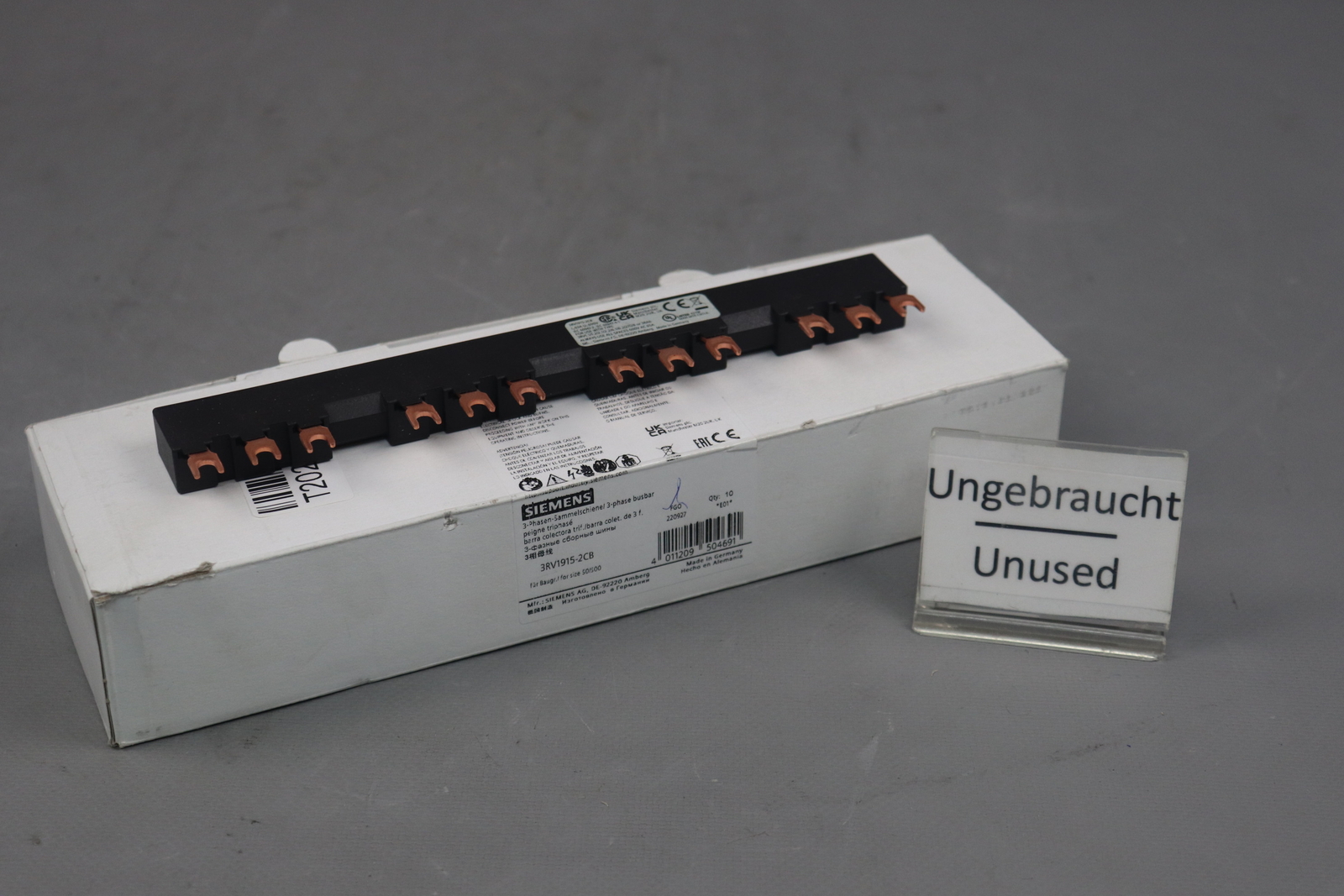 Siemens 3RV1915-2CB 3-Phasen Bus (10 Piece) E01 Unused Boxed